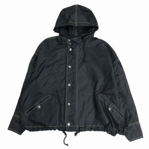 CHANEL Vintage Coin Button Nylon Mountain Parka Cropped Jacket Blouson Jacket